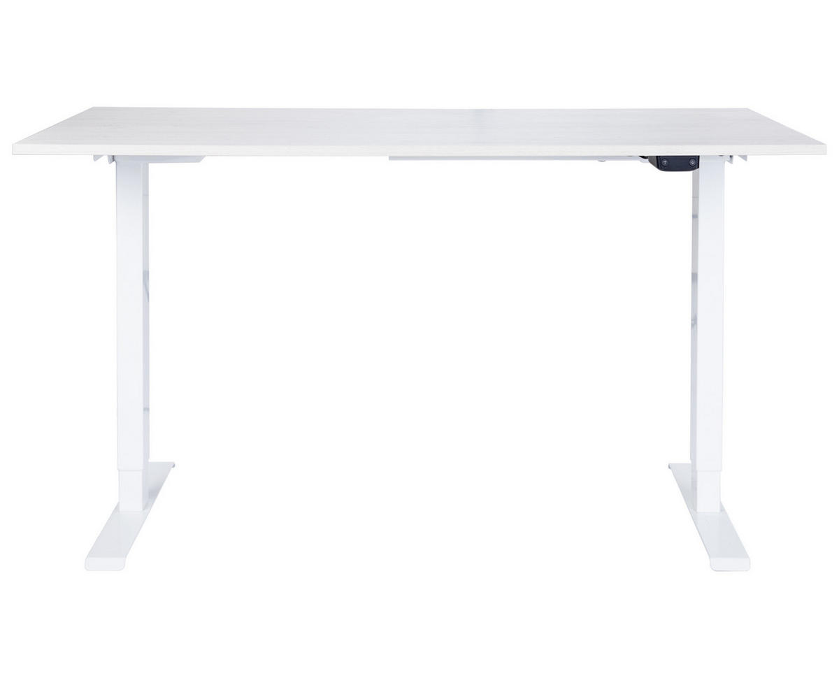 SCHREIBTISCH Mathea elektrisch höhenverstellbar - Eichefarben/Weiß, Holzwerkstoff/Metall (70/140/120cm) - arthur berndt