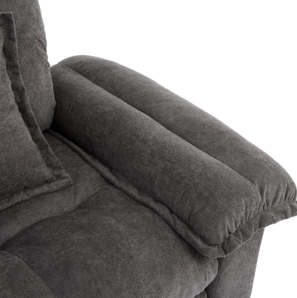 SESSEL 116/84/96 cm Grau aus Upholstered mit 360° Drehfunktion - Grau, Textil (84/96/116cm) - OKMYHOME