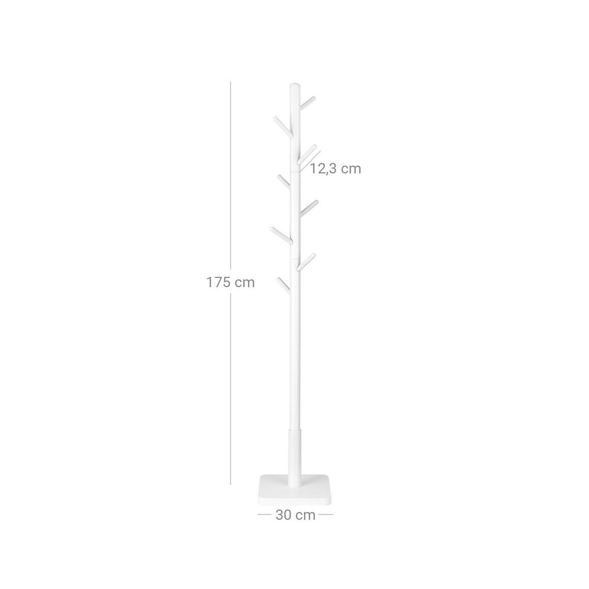 GARDEROBENSTÄNDER - Weiß, Holzwerkstoff (30/175/30cm) - Hansiro