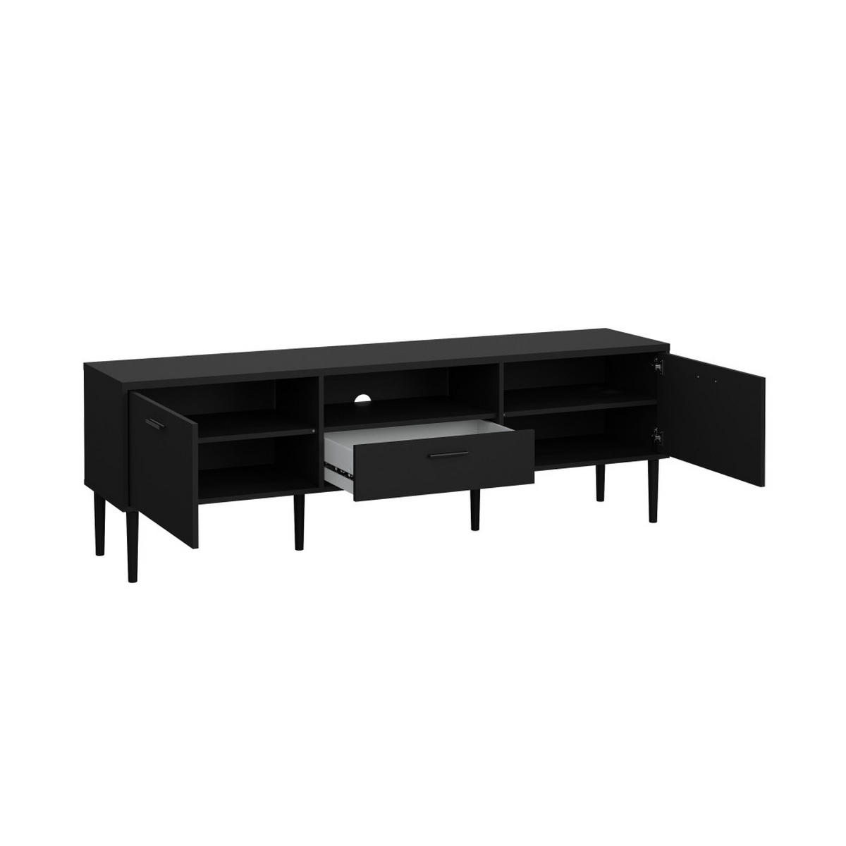 TV-MÖBEL, Media, Schwarz, Holzwerkstoff, 178 x 40 x 57 cm - Schwarz, Holzwerkstoff (178/57/40cm) - ebuy24