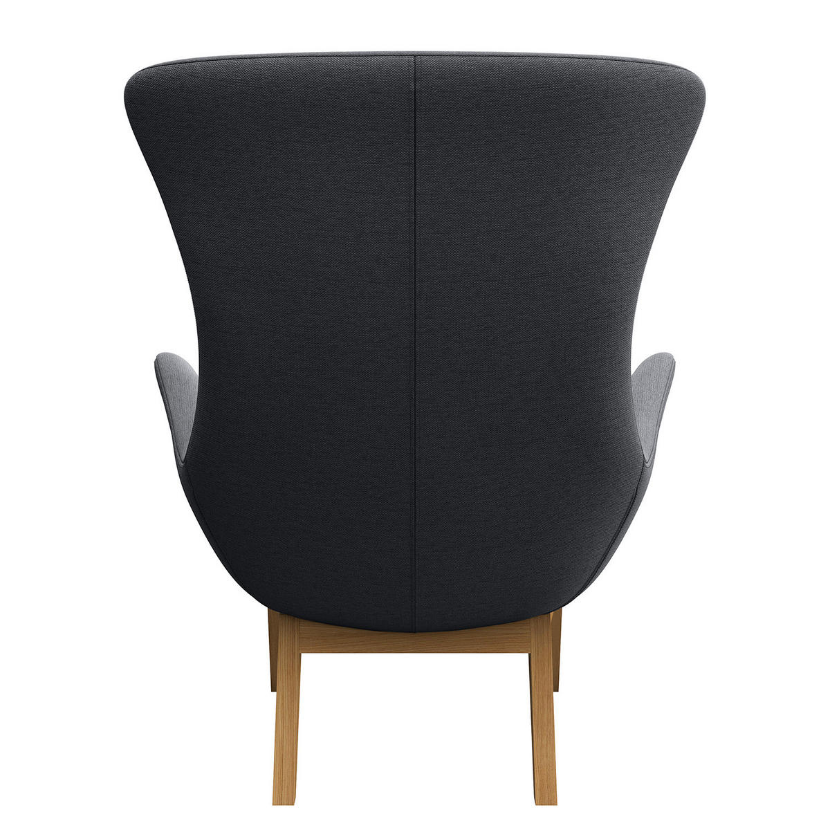 SESSEL - Webstoff - Eichefarben/Grau, Eichenholz/Holz (85/101/93cm) - home24