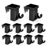 KLEMMTRÄGER für Cafehausstangen 20er Pack - Schwarz, Kunststoff (2/4/4cm) - Bestlivings