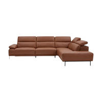 ECKSOFA Fiesta Echtleder Cognacbraun - Cognac, Leder/Metall (282/220cm)