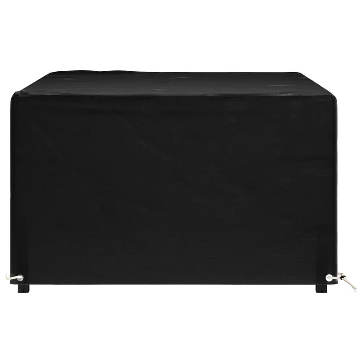 GARTENMÖBEL-ABDECKUNG 8 Ösen 160/120/75 Cm Rechteckig - Schwarz, Kunststoff (120/75/160cm) - vidaXL
