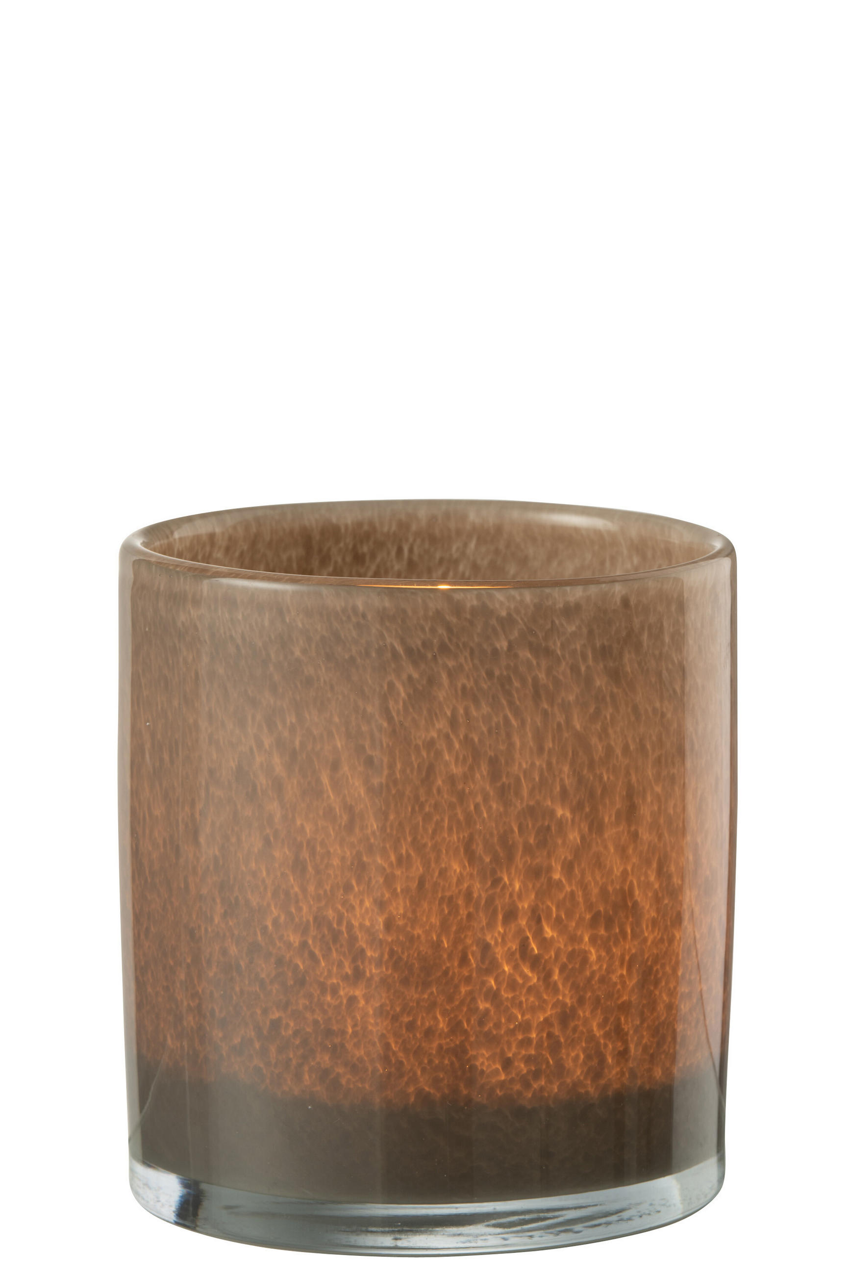 KERZENHALTER JADE - Glas - Braun - M - Braun, Glas (12/12cm) - J-Line