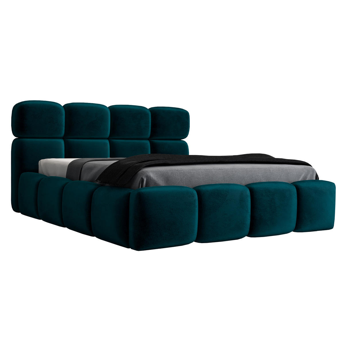 POLSTERBETT MAROKO 120x200 Grün - Grün, Textil (120/200cm) - A&J MöbelLand