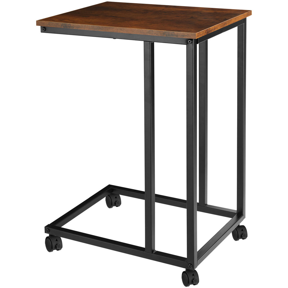 BEISTELLTISCH Luton,48 x 35 x 70 cm,Industrial Holz dunkel, rustikal - Rostfarben, Holz (48/35/70cm) - tectake