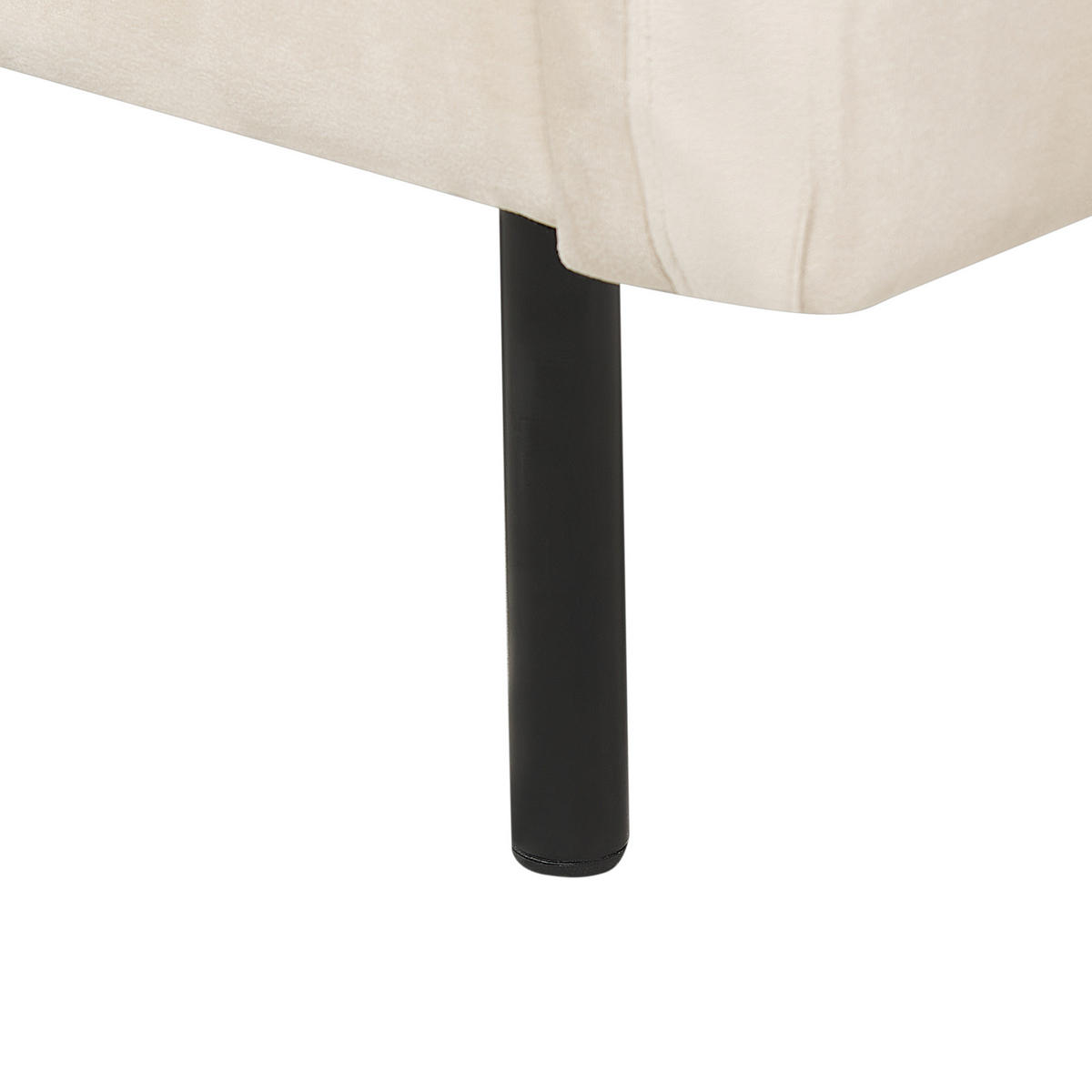 SESSEL Samtstoff Hellbeige Vinterbro - Beige, Textil (83/86/84cm) - Beliani