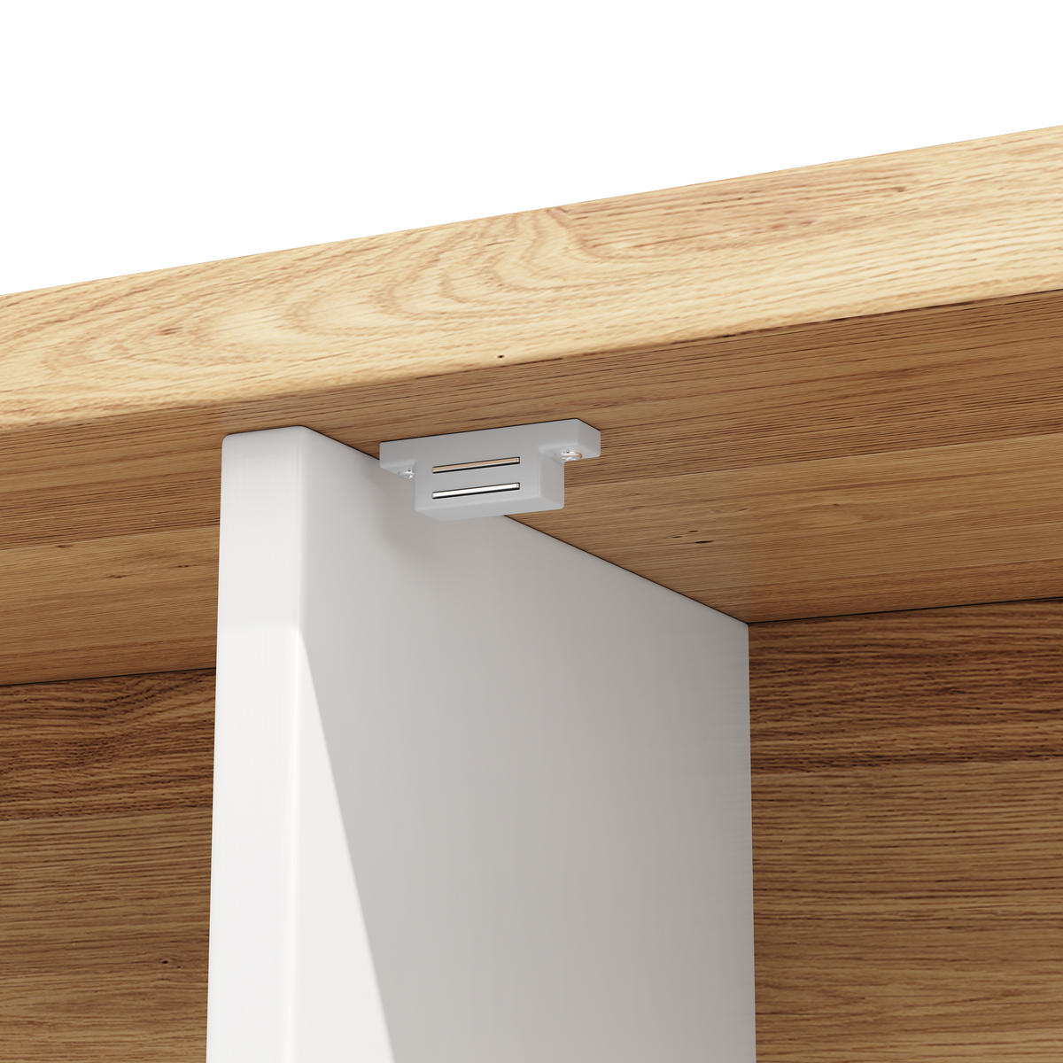 GESCHIRRSCHRANK aus MDF+Glas 120x40x188cm in Weiß mit LED-Leiste - Weiß, Holzwerkstoff (120/188/40cm) - Modfu
