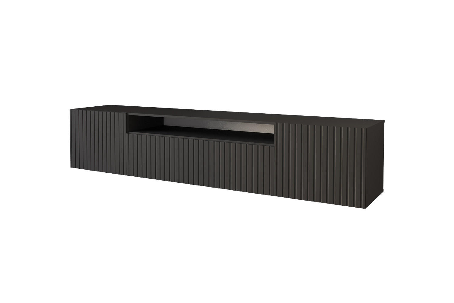 LOWBOARD KITO-W 200x40x41 cm - Schwarz - Schwarz, Holzwerkstoff (200/40/41cm) - ALTDECOR