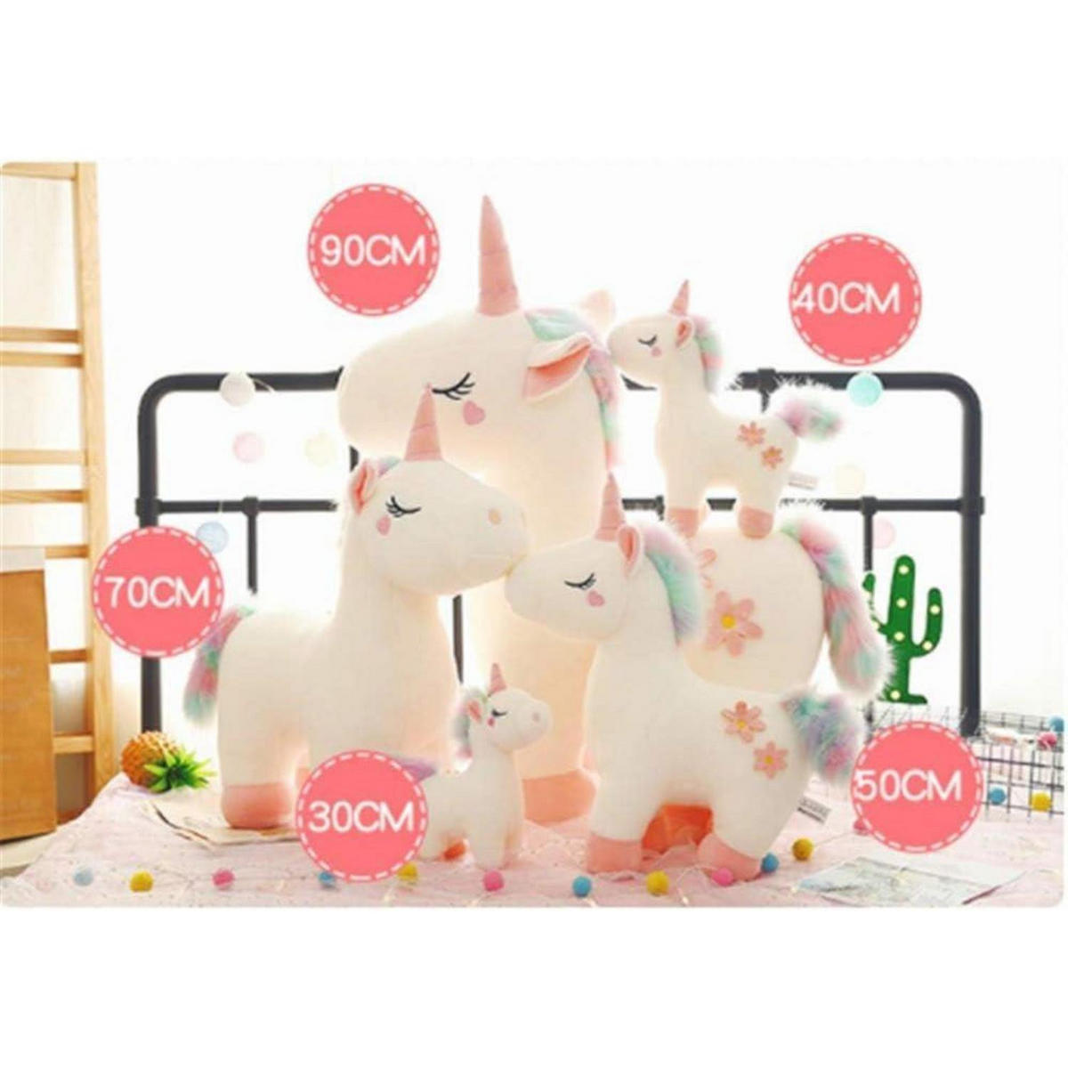PLÜSCHTIER Einhorn Weiß 30 cm - Multicolor, Textil (15/30cm)