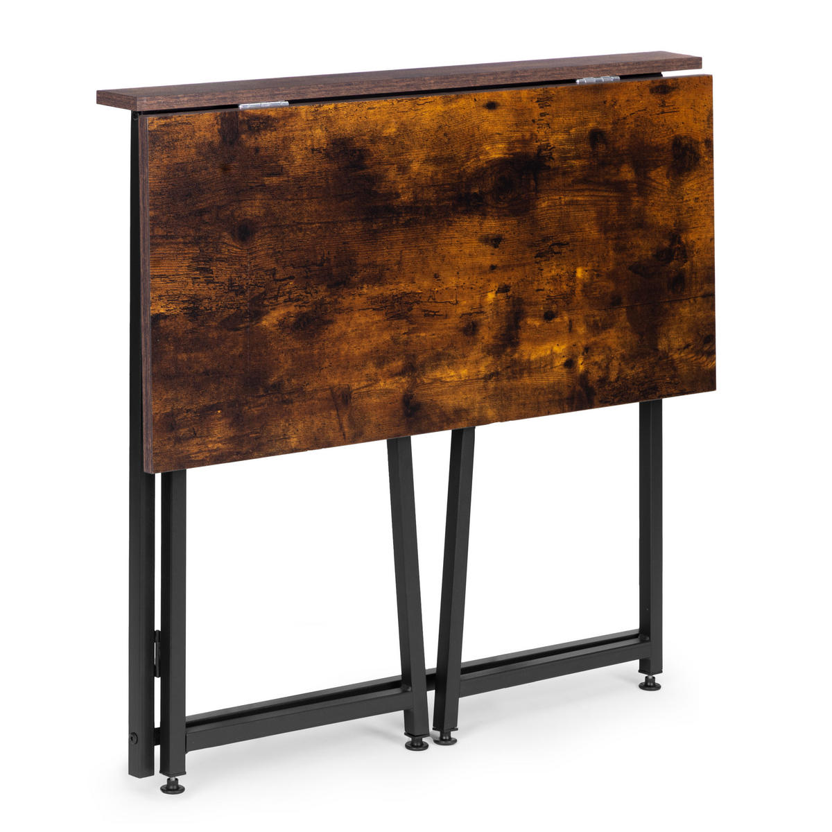 SCHREIBTISCH ARLO Nussbaum Rustikal - Schwarz - Nussbaumfarben/Schwarz, Holzwerkstoff (45/80/76cm) - Mat-Haus