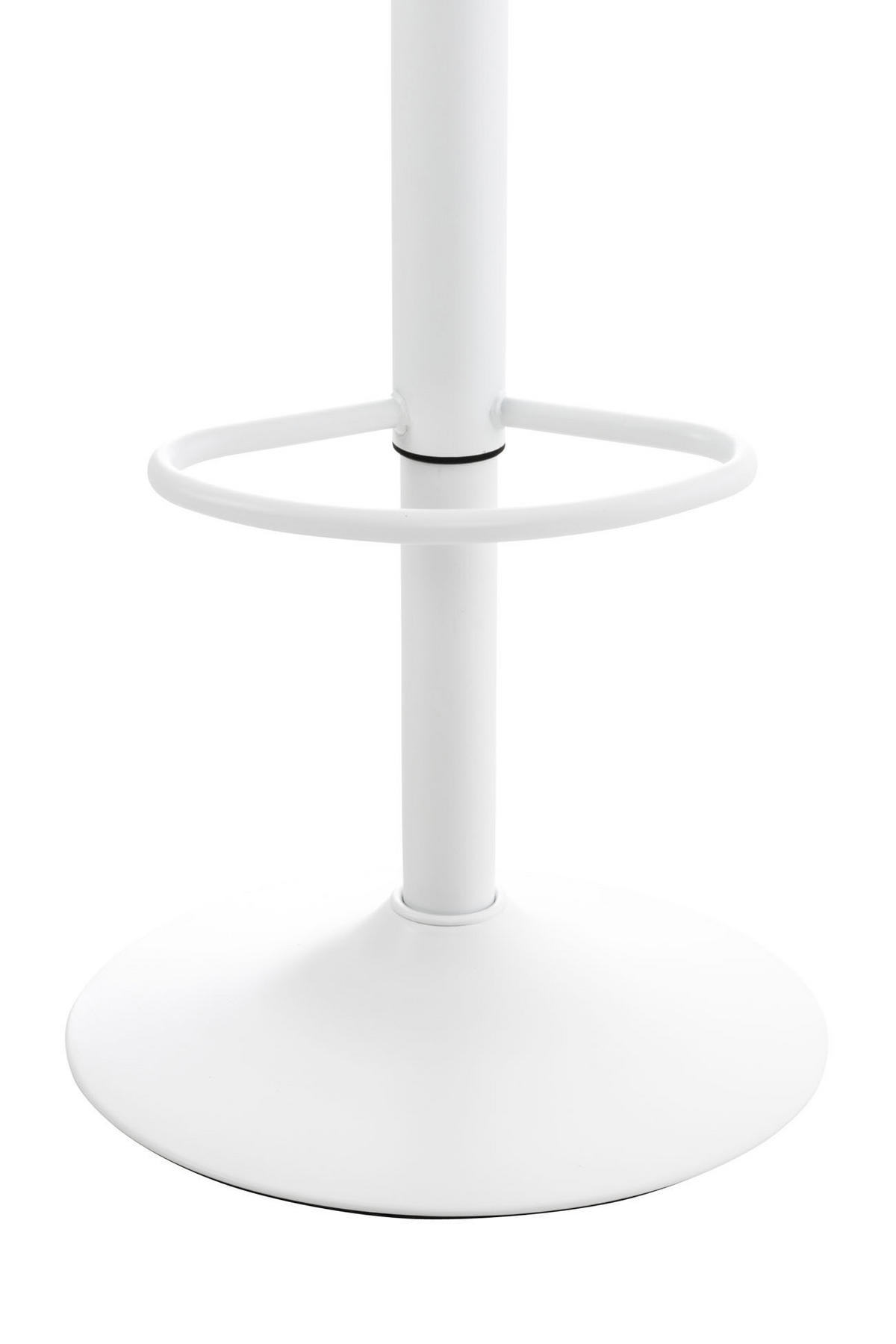 BARHOCKER 2er Set Kunststoff weiß - Weiß, Kunststoff/Metall (44/81/45cm) - CLP