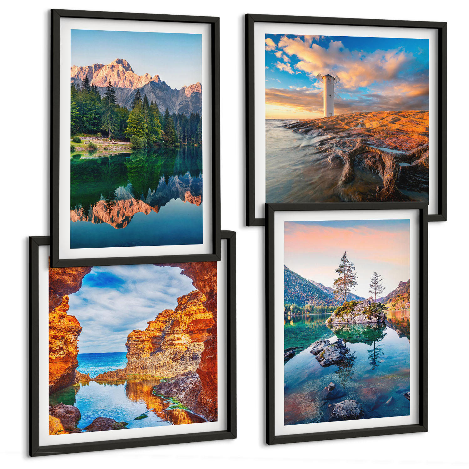Tulup Bilder Schwarz 50x50 cm