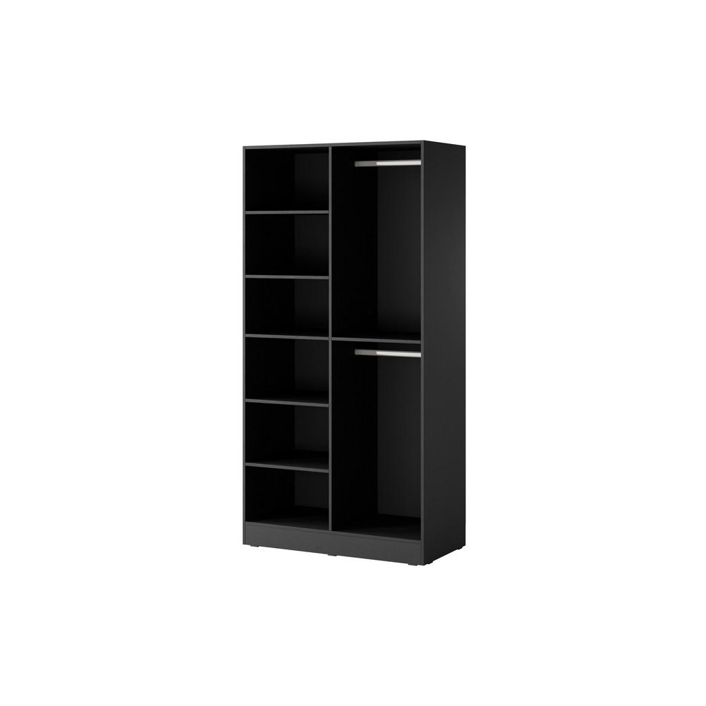 Thumbnail - Möblo Drehtürenschrank, Schwarz, Holzwerkstoff, 101x200x51 cm, Schlafzimmer, Kleiderschränke, Drehtürenschränke