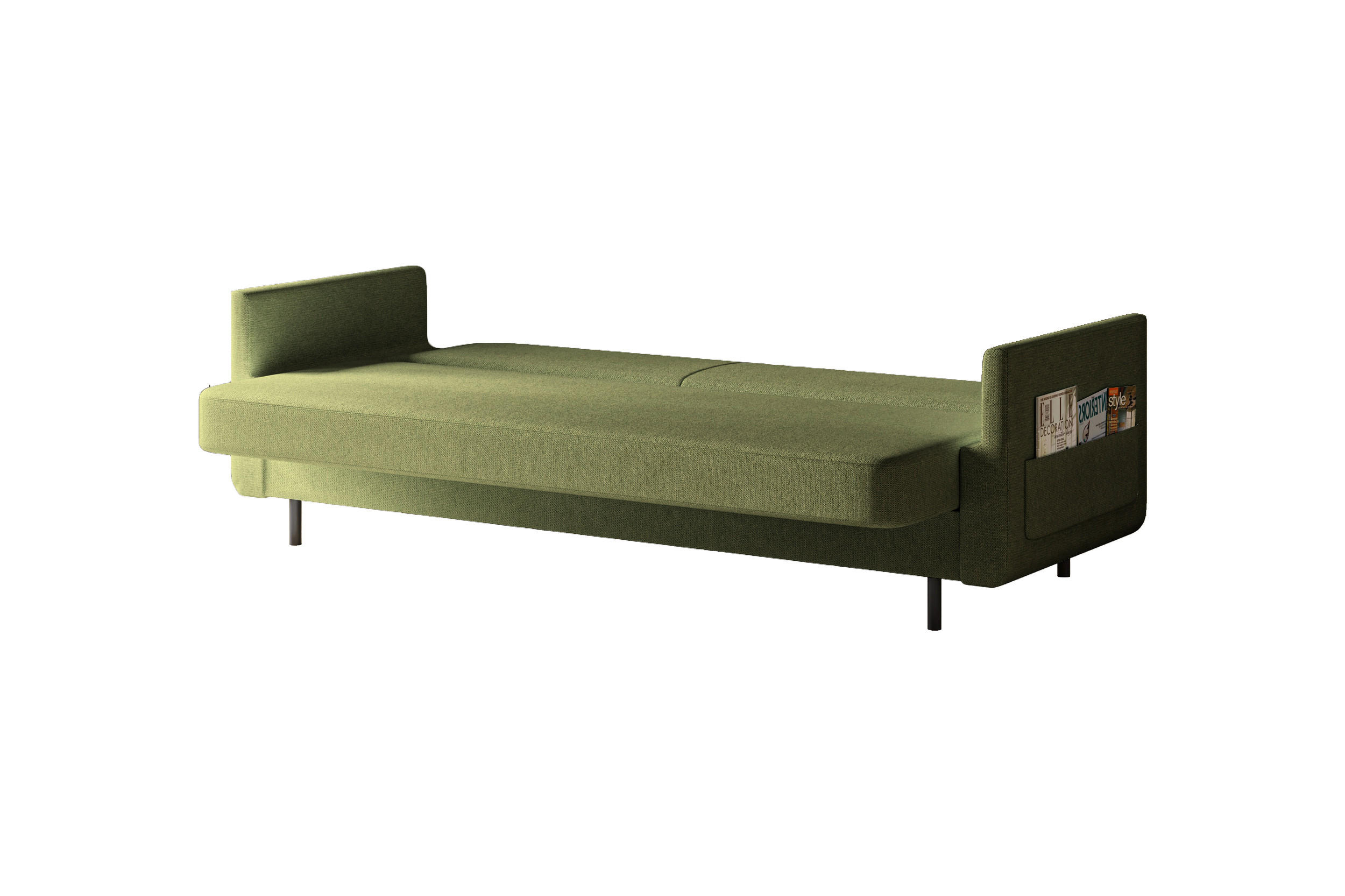 SCHLAFSOFA - POUCH - Grün - Aragon 39 - Grün, Holzwerkstoff (221/87/84cm) - Möblo