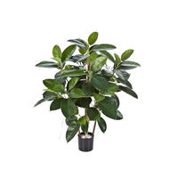 KUNSTBAUM Künstlicher Gummibaum - Laura 90 cm - Grün, Kunststoff (90cm) - aplanta