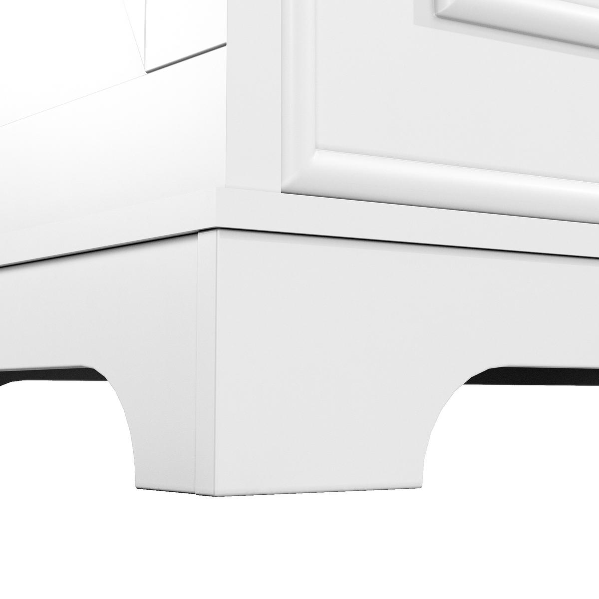 SIDEBOARD in Weiß mit 6 Schubladen und viel Stauraum, für Wohnzimmer, Esszimmer oder Flur, B120/T40/H76 cm - Weiß, Holzwerkstoff (120/76/40cm) - STILVORA