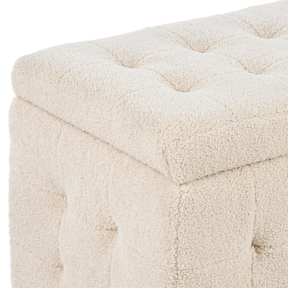 TRUHENBANK Michigan 42/72/40 cm - Beige, Textil (72/40/42cm) - Beliani