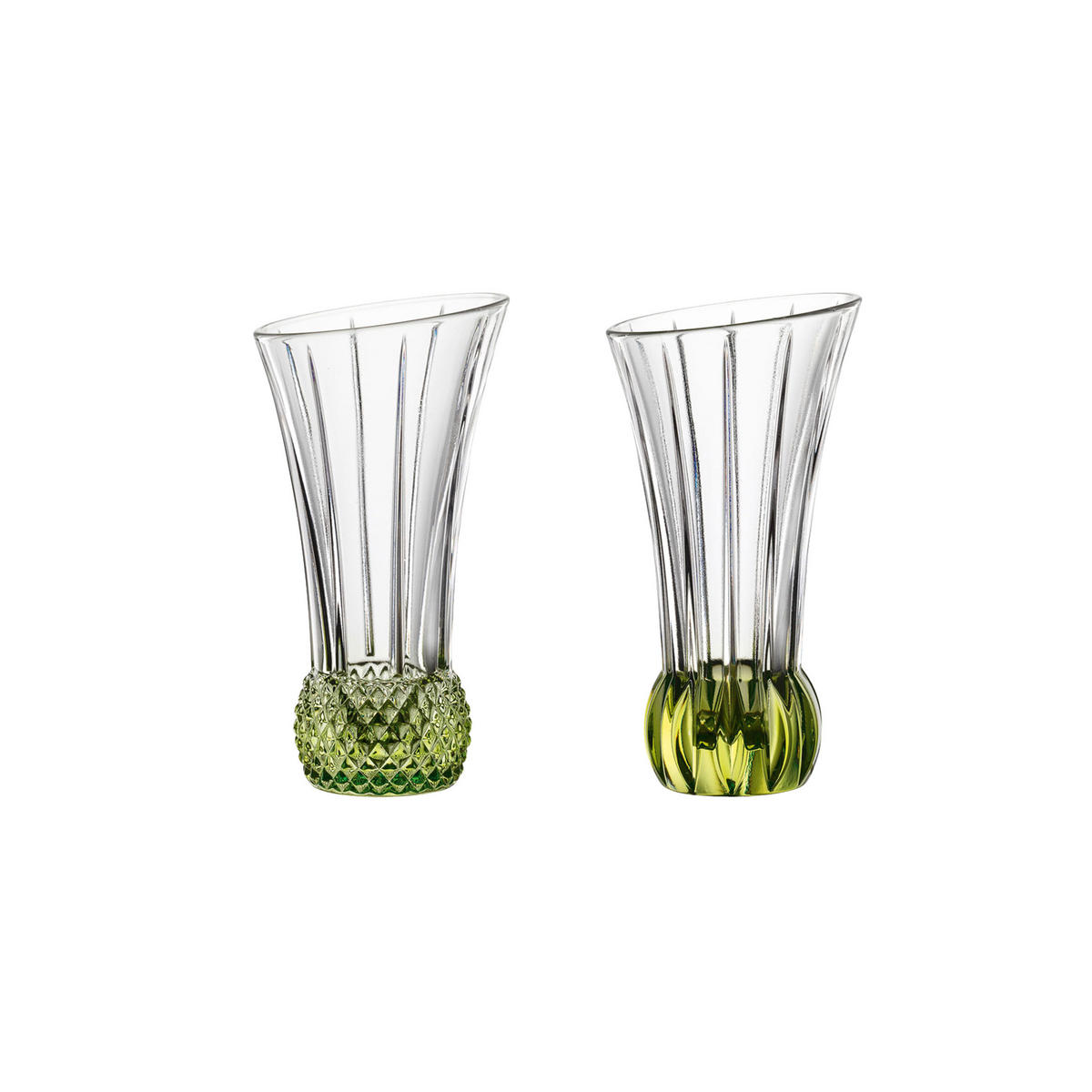GLASVASE Set Spring Lime 2-tlg., Kristallglas - Transparent, Glas (2.84/5.35/2.8cm) - Nachtmann