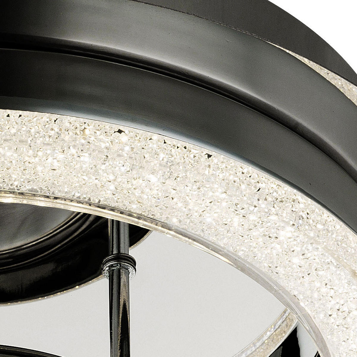 LED DECKENLEUCHTE Kristalloptik Silber Chrom - Silberfarben, Metall (28/28/11.2cm) - Globo Lighting