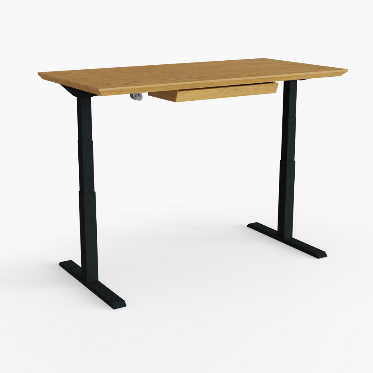 SCHREIBTISCH Höhenverstellbarer aus Holz COLIN - Eichefarben, Holz (80/150/75cm) - Rawood Furniture