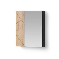 SPIEGELSCHRANK Ronco Anthrazit/Goldkraft Eiche 60 x 75 cm - Anthrazit/Eiche Wotan, Holzwerkstoff (60/75/17.2cm) - Livinity®