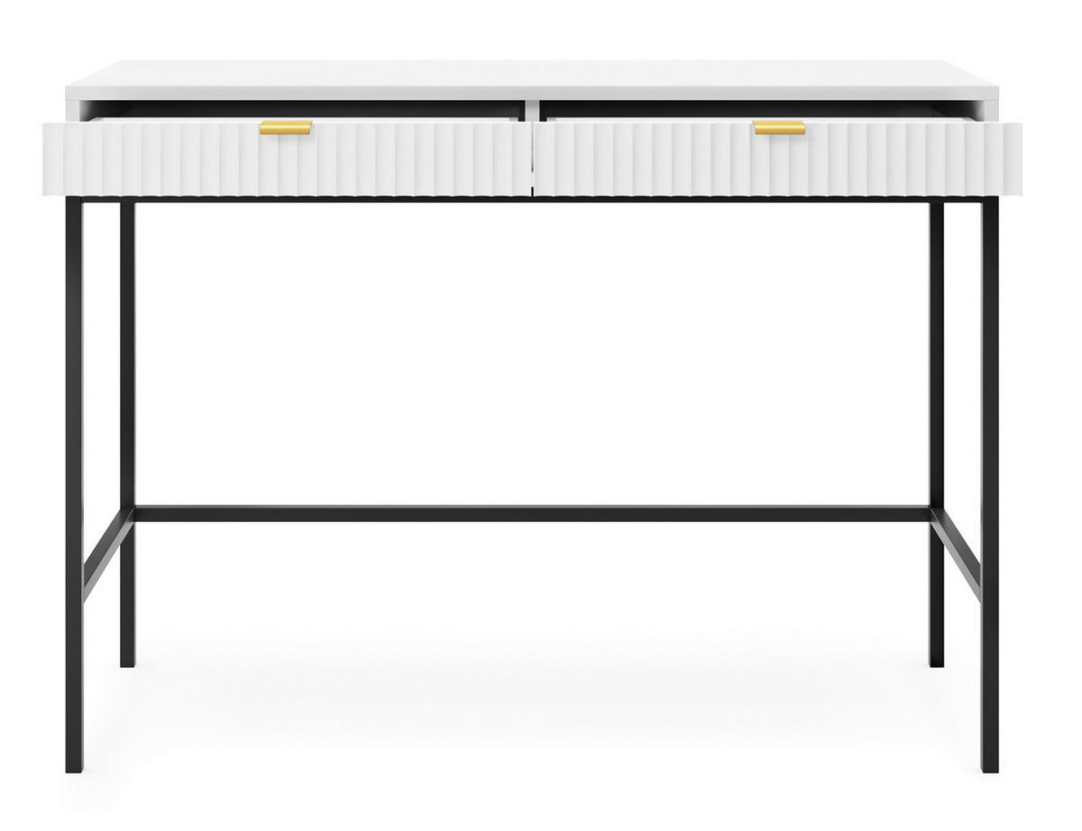 KONSOLENTISCH Vellore Weiß 104 cm - Goldfarben/Schwarz, Holzwerkstoff/Metall (50/104/77cm) - Selsey