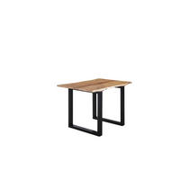 ESSTISCH LUBIN - Beige/Schwarz, Holz/Metall (80/140/77cm) - SAM