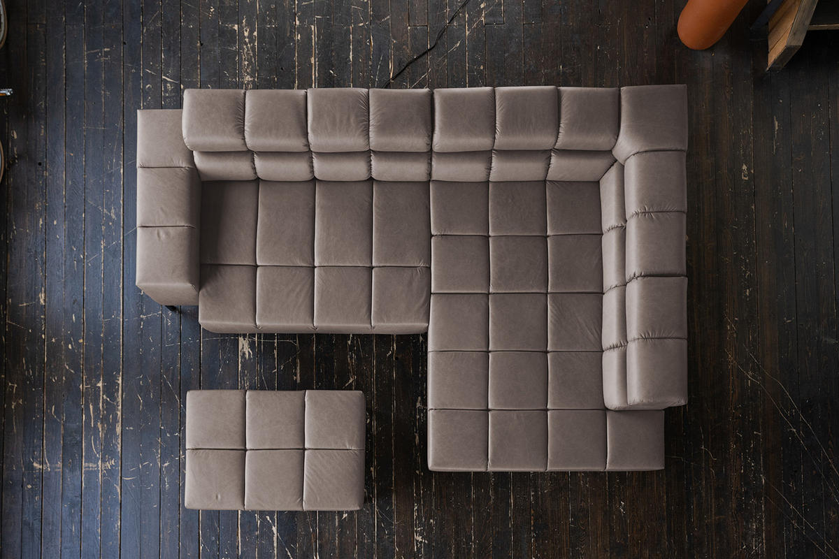 ECKSOFA NELSON Dunkelbraun Leder Relaxfunktion - Dunkelbraun/Schwarz, Leder/Metall (321/216cm) - KAWOLA