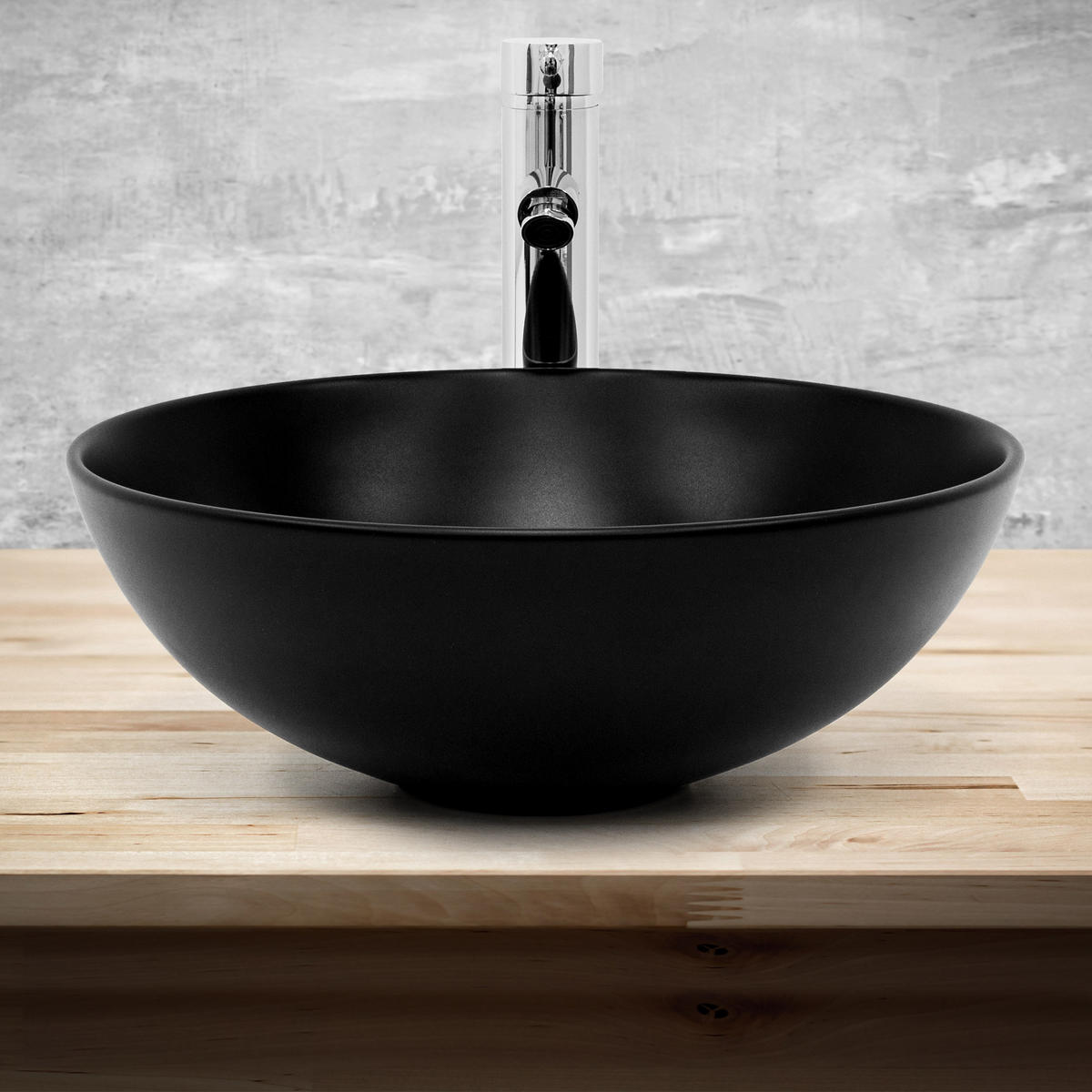 WASCHBECKEN - Schwarz, Keramik (40/14.5/40cm) - ML-DESIGN