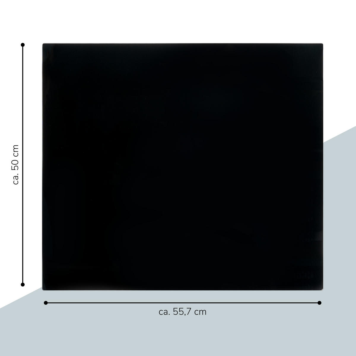 HERDABDECKPLATTE Glas, schwarz - Schwarz, Glas (50/1/56cm) - bremermann