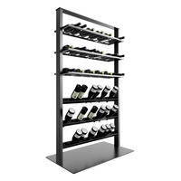 WEINREGAL Piemont Metall,Schwarz, Für 69 Weinflaschen 170/100/60cm - Schwarz, Metall (60/170/100cm) - Metalo Pro
