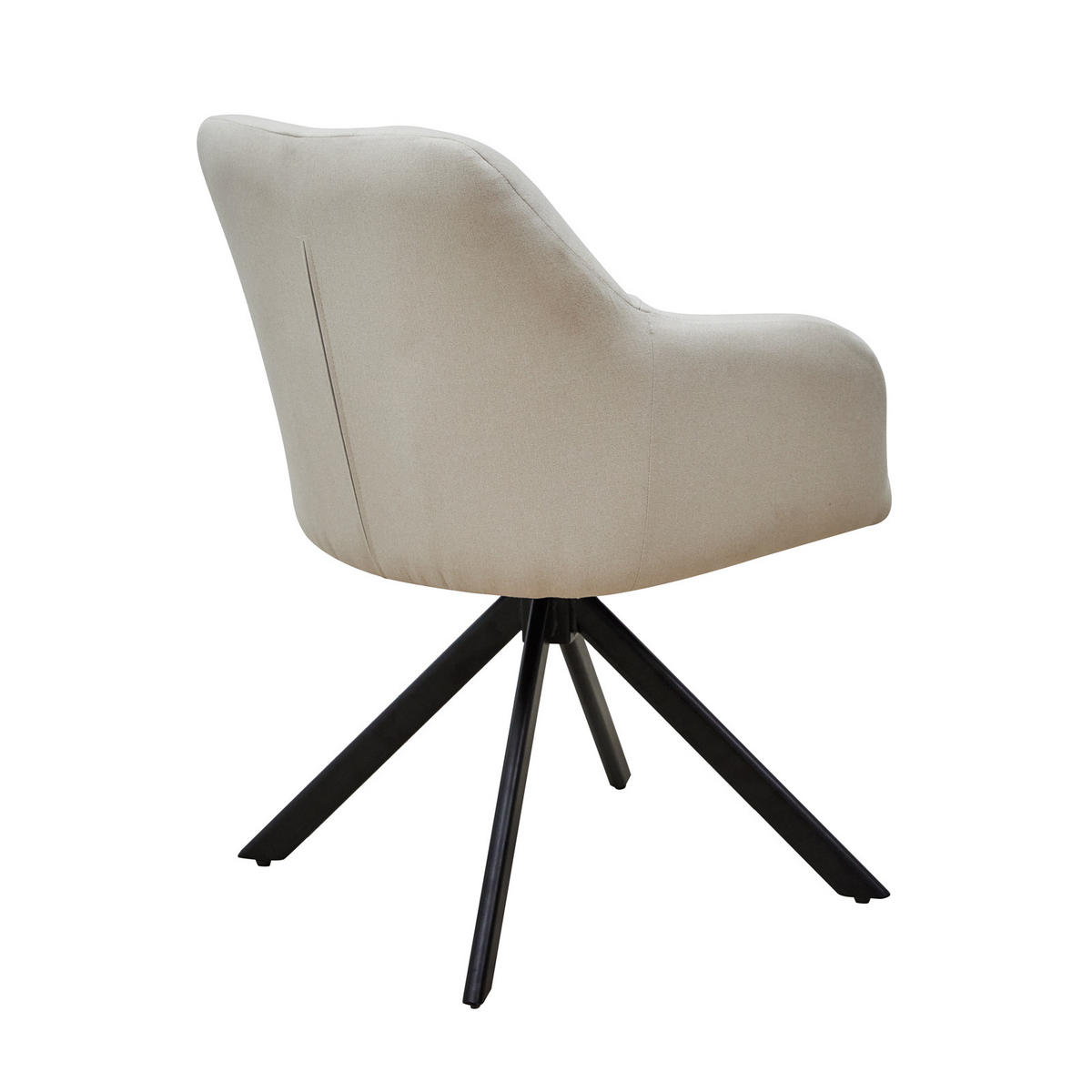 ESSZIMMERSTUHL SORA Stoff Beige - Beige/Schwarz, Textil/Metall (55/83/51cm) - SVITA