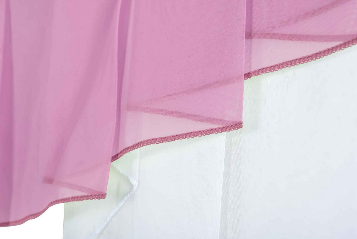 SCHEIBENGARDINE MEIßEN 100x100 cm Rosa - Rosa, Textil (100/100cm) - Gardinenbox