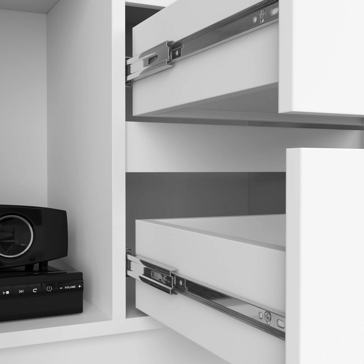 MEHRZWECKSCHRANK Weiß 80x180x35 cm - Weiß, Holzwerkstoff (80/180/35cm) - Akord