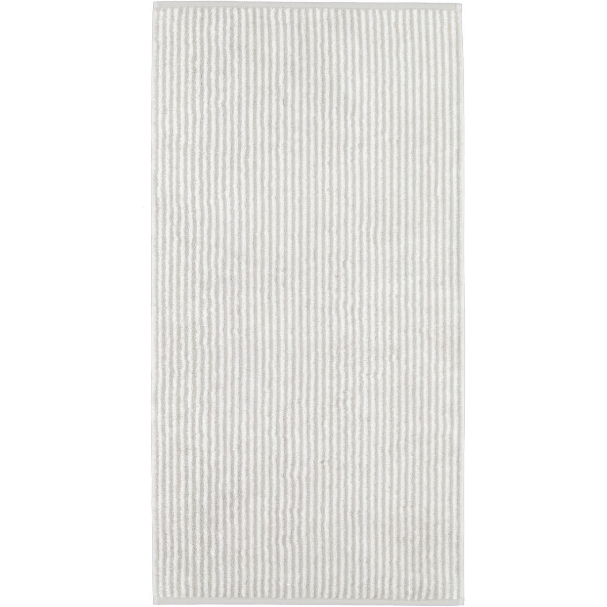 HANDTUCH TWO-TONE STRIPES 480 PLATIN - 76 - Grau, Textil (50/100cm) - Cawoe