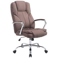 BÜROSTUHL Xavier Two, Stoffbezug Braun - Braun, Textil/Metall (62/125/70cm) - TPFLiving