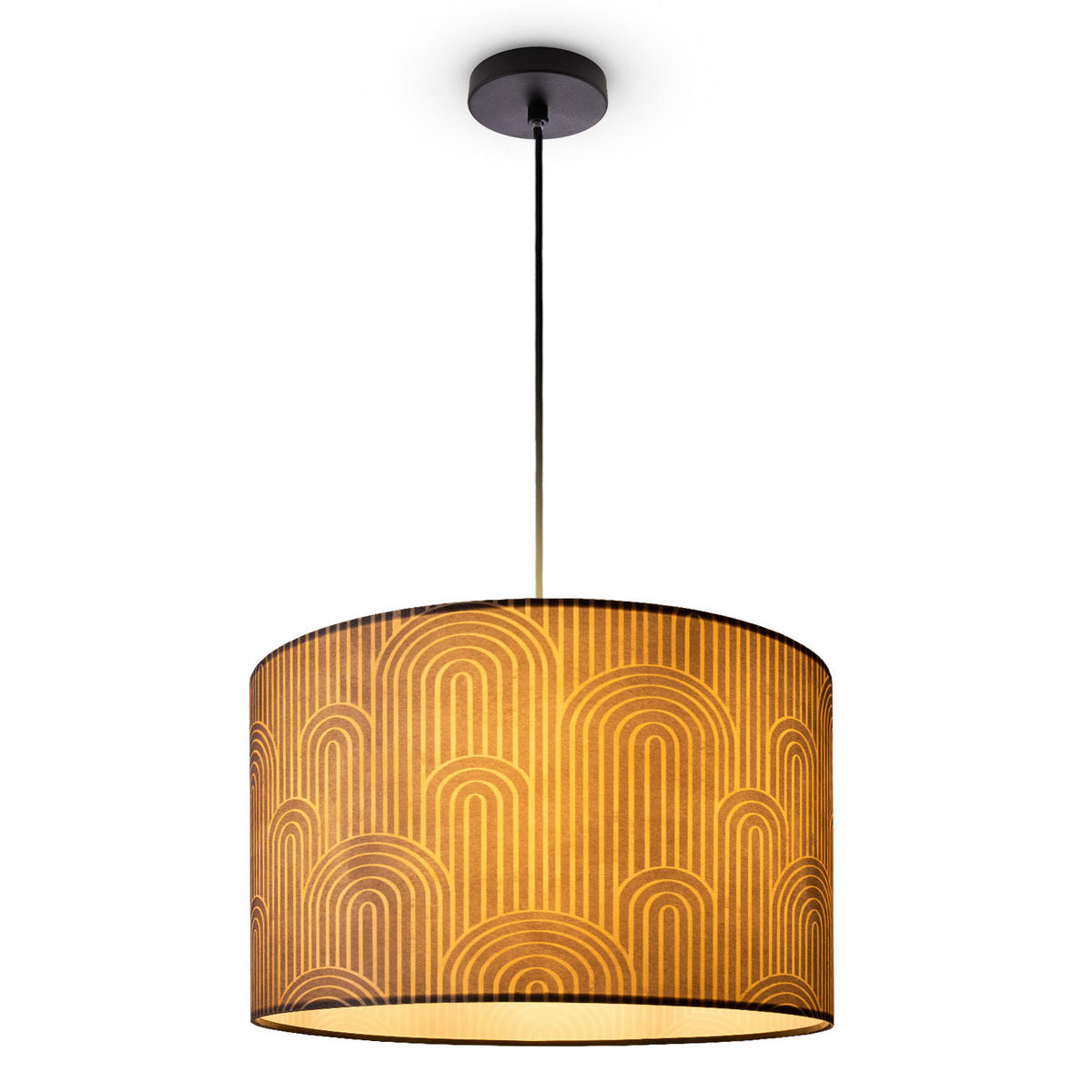 PENDELLEUCHTE Hugo Pd1 Pil 009 - Schwarz, Metall (45.5/45.5/27cm) - Paco Home