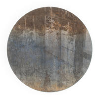 GLASPLATTE für Kamin Ø 50 cm - Braun, Glas (50/50/0.4cm) - TULUP