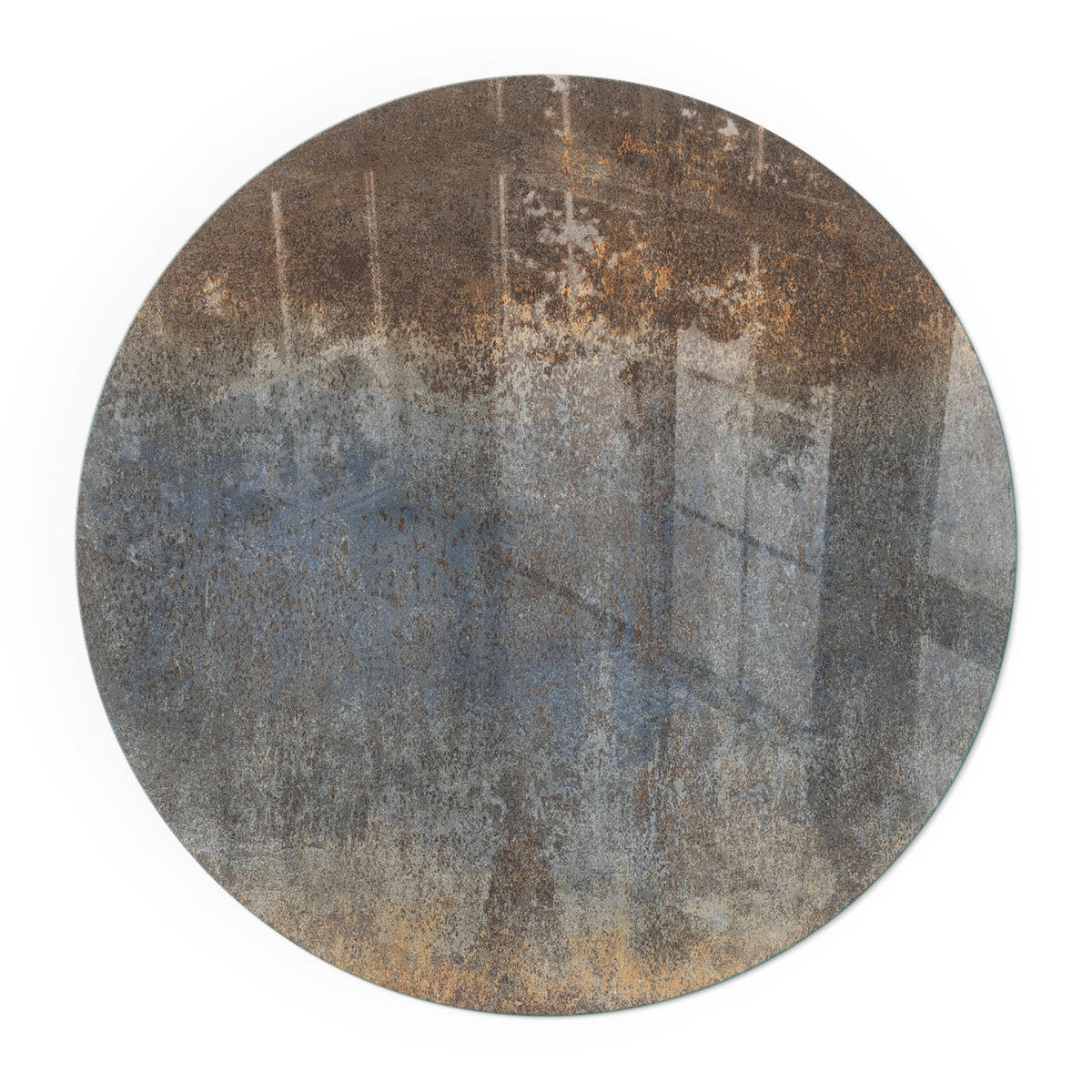 GLASPLATTE für Kamin Ø 50 cm - Braun, Glas (50/50/0.4cm) - TULUP