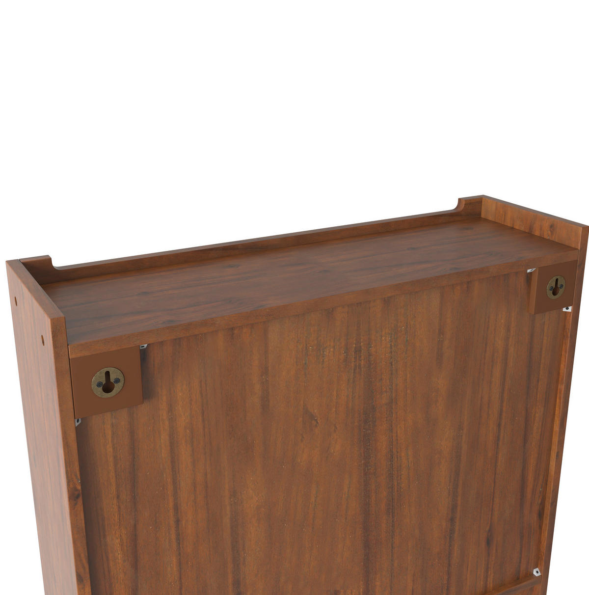 KÜCHENOBERSCHRANK 63x18x60cm in Braun aus Massivholz & Glas,wandmontiert - Braun, Holzwerkstoff (63/60/18cm) - Modfu