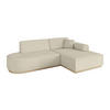 ECKSOFA Ottomane Rechts IREA-L1 - 232x165x80 cm Beige - Creme, Holzwerkstoff/Textil (232/165cm) - ALTDECOR