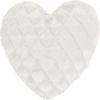 PLÜSCHKISSEN Herzform Fluffy hearts Herz - Weiß, Textil (40cm) - Magma Heimtexx