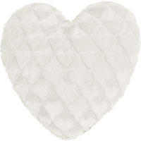 PLÜSCHKISSEN Herzform Fluffy hearts Herz - Weiß, Textil (40cm) - Magma Heimtexx