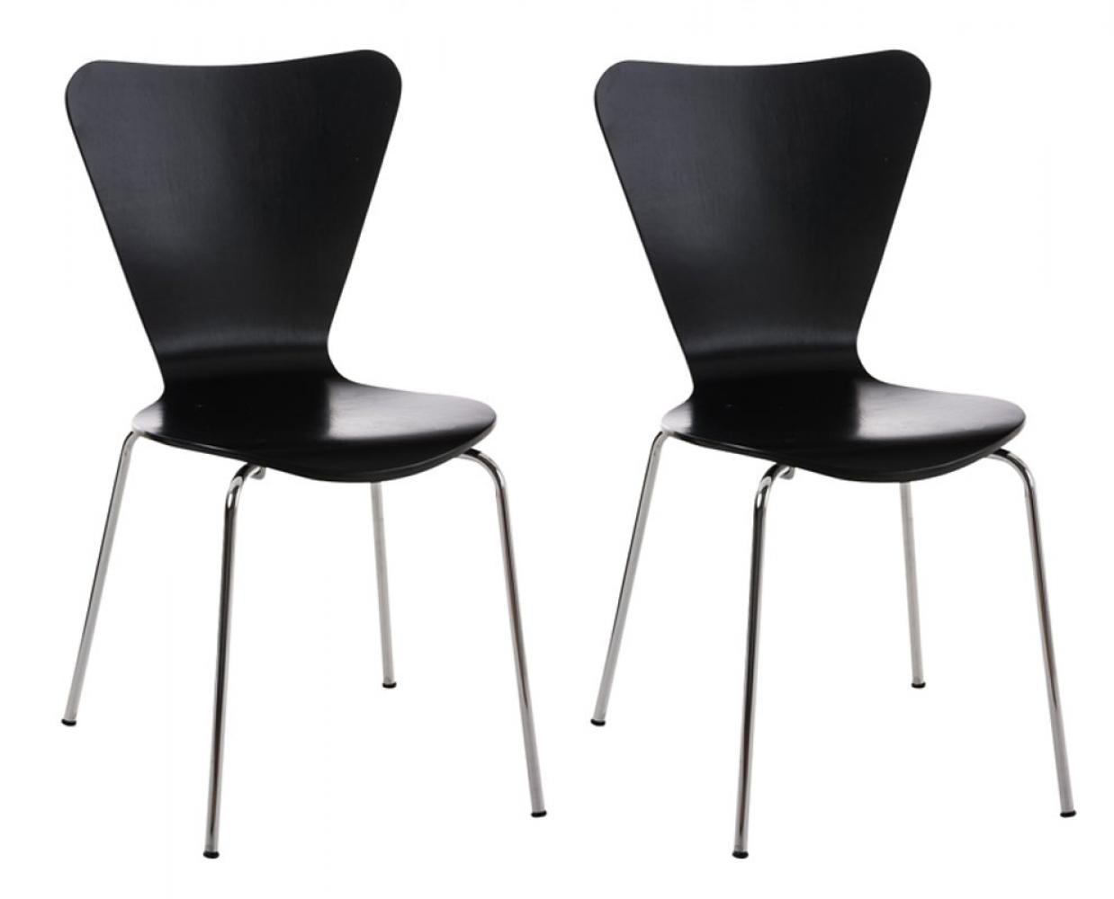 CLP Besucherstuhl Schwarz 45x85x49 cm