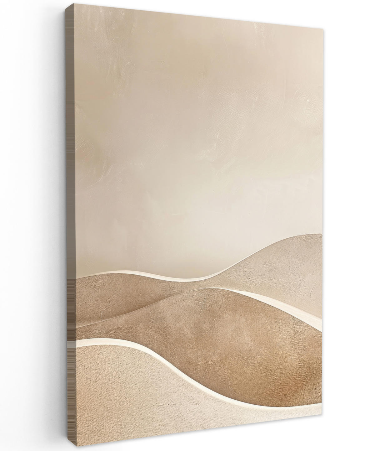 LEINWANDBILD Beige - Natur - Abstrakt - Modern 40x60 cm - Beige, Textil (40/60cm) - MuchoWow