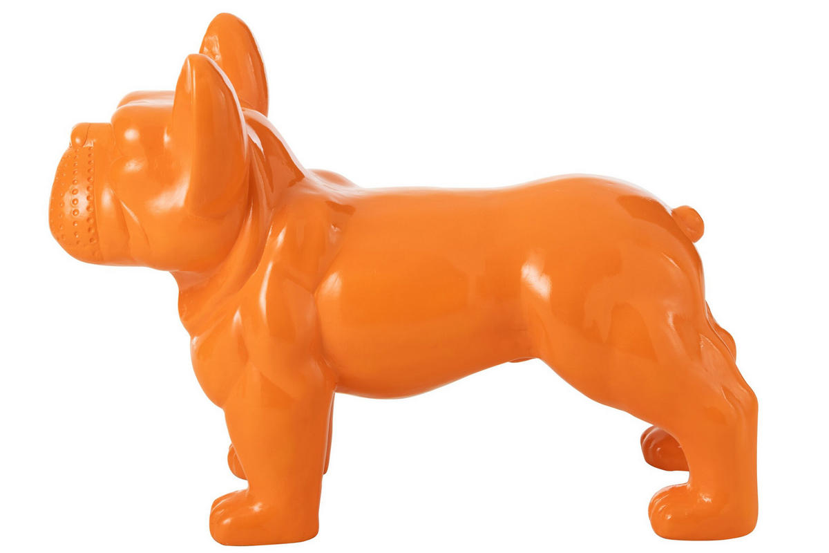 DEKO-OBJEKTE BULLDOGGE - Kunststoff - Orange - Orange, Kunststoff (38/63/88cm) - J-Line