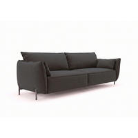 SOFA 3-Sitzer für Terrasse und Garten, Stoff Sunlight, Graphit, SUNMEE - Dunkelgrau, Holz (188/90/95cm) - Kaiser Möbel