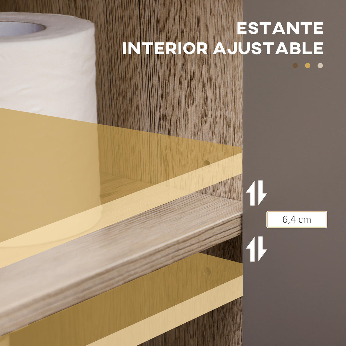 HÄNGESCHRANK Eiche und Grau 1 Stück - Beige, Kunststoff (60/59.8/30cm) - GiPP